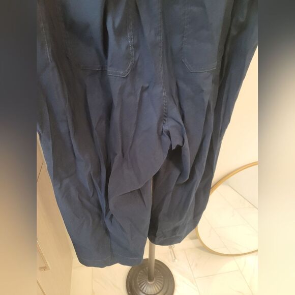 Anthropologie The Colette Cropped Wide-Leg Pants Sz Plus 24W Navy Blue New NWT - Picture 5 of 10